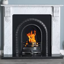 Cararra Marble Fireplace Flames