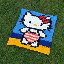 Crochet A Hello Kitty Granny Square Pixel Graphgan Knithacker