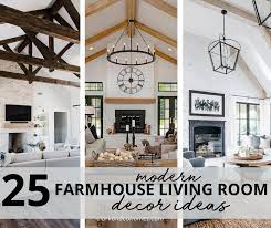 25 modern farmhouse living room decor