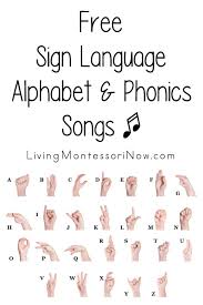Free Sign Language Alphabet And Phonics Songs Living