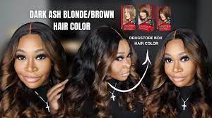 dark ash blonde brown hair color using