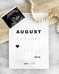 Pregnancy Announcement Calendar York Diy Print