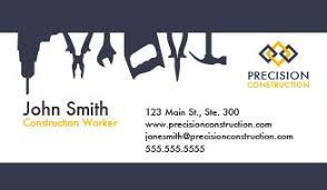 Online business card maker for childcare services. Construction Business Cards Free Card Design For Builders