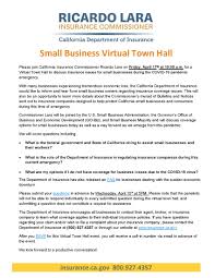 If you own a ca small business, this article will help you understand some the of most common policies available. Webinar Ca Department Of Insurance Small Business Virtual Town Hall Central California Sbdc