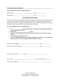 common law marriage form