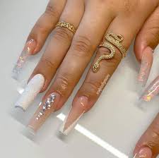 32 elegant nail design with rhinestones