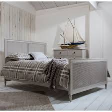 Annecy Rattan Bed Frame In Soft Grey