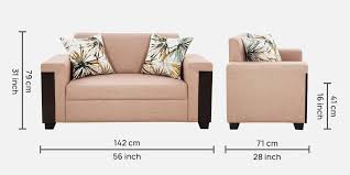 adelle 2 seater sofa in beige colour