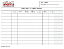 Free Printable Templates Weekly Employee Time Sheet Template Example
