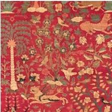 detail of mughal carpet inspired by