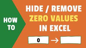 hide zero values in excel make cells
