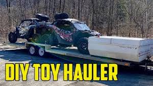 custom toy hauler utv atv trailer