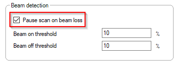 scan continues when beam loss what can