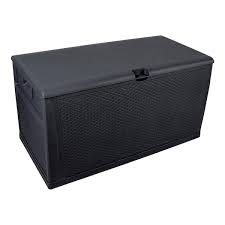 120 Gal Black Plastic Deck Box