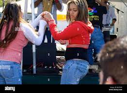 Latina teenagers age 18 street dancing Cinco de Mayo Fiesta St Paul  Minnesota USA Stock Photo - Alamy