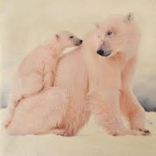 Arctic Series Animal Nursery Wall Art Plaque Polar Bears