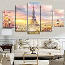 Beautiful Paris Eiffel Tower 5 Pieces