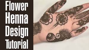 how to do flower henna design in just