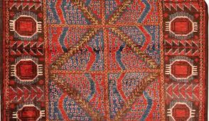 antique central asian tribal ersari rug