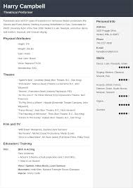 How to create an effective actor resume (free templates). Theatre Resume Sample Guide And 25 Writing Tips