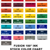 Fusion 180 Ink Stock Colors