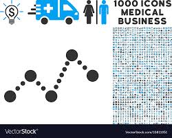 Chart Icon With 1000 Medical Business Symbols