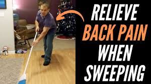 lower back pain when sweeping mopping