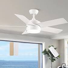 pochfan 44 inch white ceiling fan with