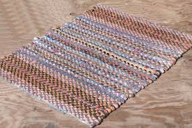 old hand woven twined rag rugs