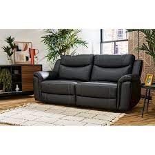 scs living grayson leather 3 seater