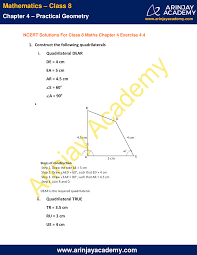 NCERT Solutions for Class 8 Maths Chapter 4 Exercise 4.4 - Practical  Geometry