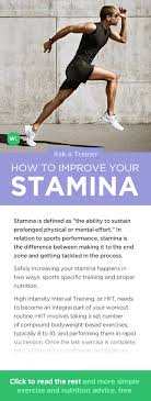 how can i improve my stamina ask a