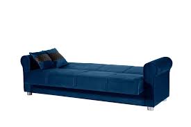 sara blue microfiber sofa bed by casamode