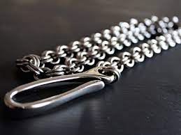 Mens Wallet Chain Iron Heart Stainless