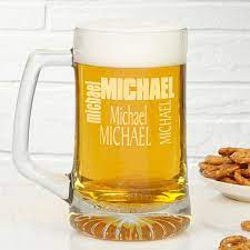 Custom Name Personalized Glass Beer Mug