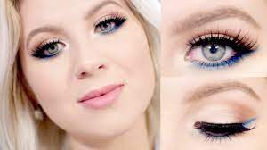 blue eyeliner makeup tutorial milabu