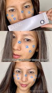 blue flower makeup tutorial olens