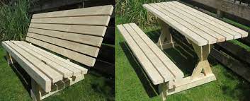 2 in 1 convertible picnic table