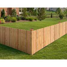 3 1 2 Ft X 8 Ft Western Red Cedar Privacy Flat Top Fence Panel Kit