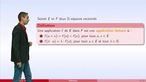 Espaces vectoriels - partie 6 : application linéaire (début) - YouTube