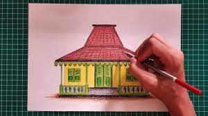 Rumah adat jambi (rumah panggung kajang leko). Cara Menggambar Dan Mewarnai Rumah Adat Betawi Youtube