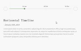 Horizontal Timeline With Css And Javascript