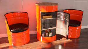 upcycled steel drum barrel furniture