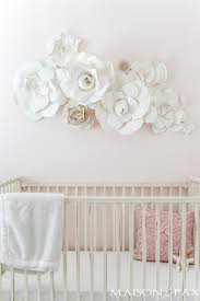 Paper Flower Wall Art In The Nursery