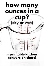 how many ounces in a cup maebells