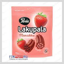 Лакричные конфеты с клубникой Panda Lakupala 250 гр купить | Товары из  Финляндии