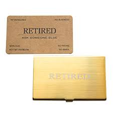 Check spelling or type a new query. Rxbc2011 Retired Business Cards Kraft Rustic Funny Retirement Gift Women Coworkers Pack Of 50 With Black Stainless Steel Case Employees Boss Colleague For Retired Men Friend Paper Cards Card Stock Migalio Com