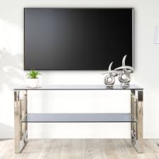 Athens Smoked Glass Tv Stand With
