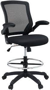 Veer mesh office chair in gray. Amazon Com Modway Veer Drafting Chair Reception Desk Chair Flip Up Arm Drafting Chair In Black Furniture Decor