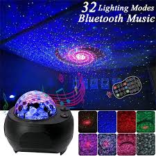 Upgraded 32 Lighting Modes Star Projector Bluetooth Starry Night Light Projector With Remote Control Built In Music Player For Party Family Gathering Room Decoration Wish